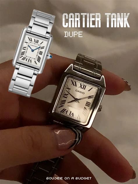 cartier tank watch womens look alike|cartier tank dupe casio.